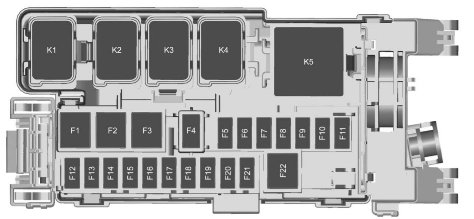 Chevrolet Volt (2016-2019) – skrzynka bezpieczników i przekaźników