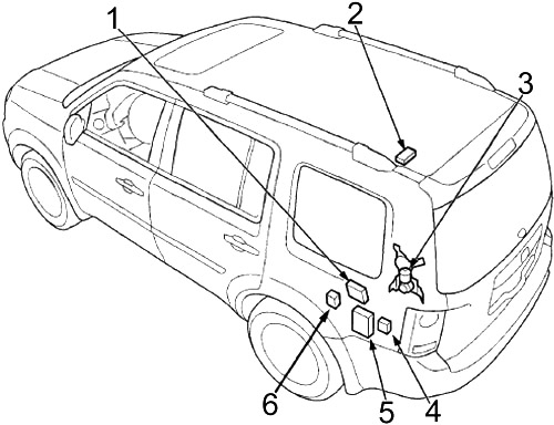 Honda Pilot (2009-2015) – skrzynka bezpieczników i przekaźników