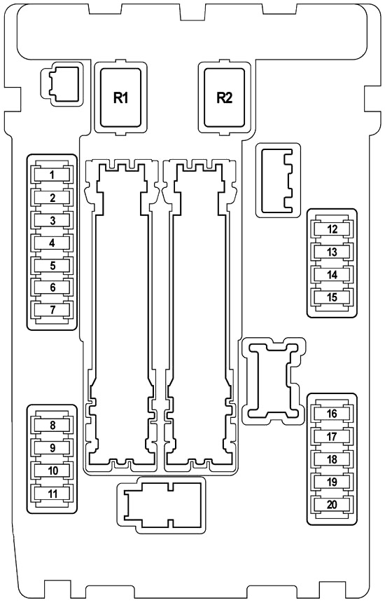 Infiniti FX50 (2008-2017) – skrzynka bezpieczników i przekaźników