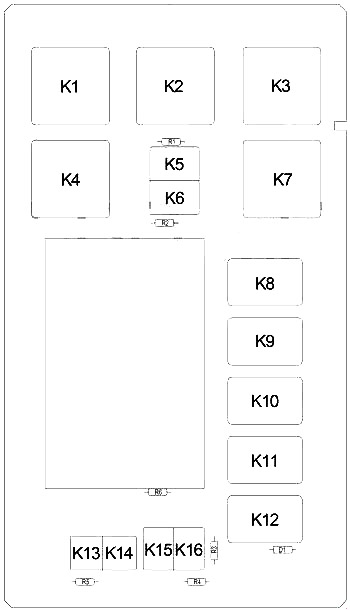 Jeep Commander XK (2006-2010) – skrzynka bezpieczników i przekaźników