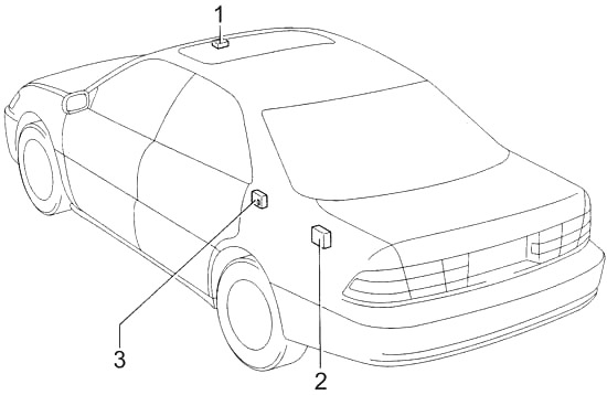 Lexus ES 300 (XV20) (1996-2001) – skrzynka bezpieczników i przekaźników