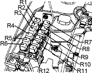 Nissan Sentra (1995-1999) – skrzynka bezpieczników i przekaźników