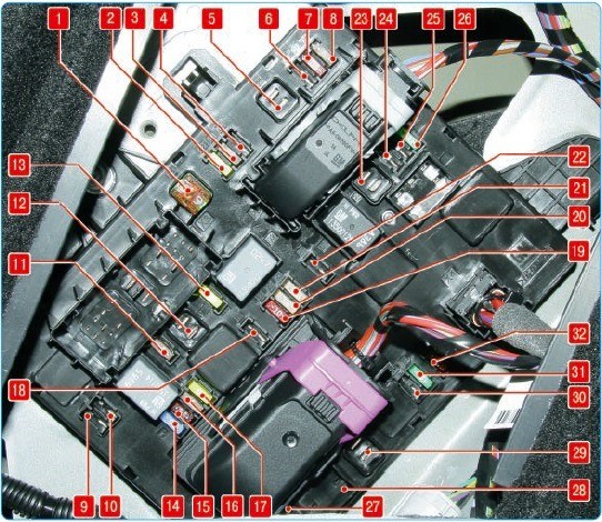 Opel Astra J (2009-2015) – skrzynka bezpieczników i przekaźników