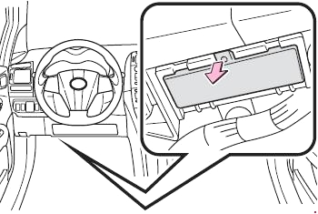 Toyota Corolla i Auris (E140 / E150) (2007-2013) – skrzynka bezpieczników i przekaźników