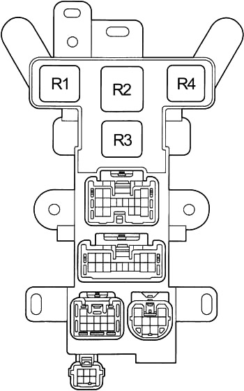 Toyota RAV4 (SXA1) (1994-1997) – skrzynka bezpieczników i przekaźników