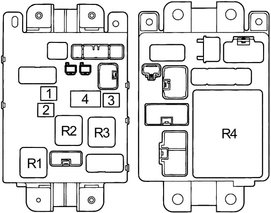 Toyota RAV4 (SXA1) (1994-1997) – skrzynka bezpieczników i przekaźników