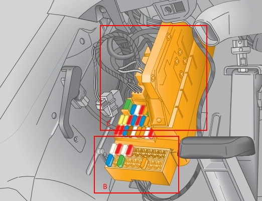 Volkswagen Crafter (2006-2022) – skrzynka bezpieczników i przekaźników